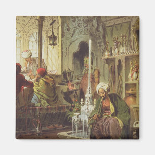 Ottoman Coffee House, 1862 (colour litho) Magnet