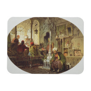 Ottoman Coffee House, 1862 (colour litho) Magnet
