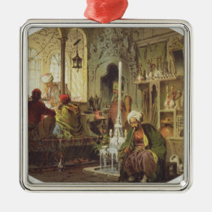 Ottoman Coffee House, 1862 (colour litho) Metal Tree Decoration
