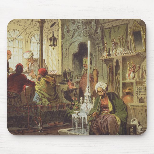 Ottoman Coffee House, 1862 (colour litho) Mouse Pad (Front)