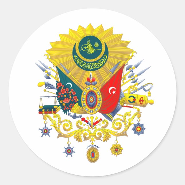Ottoman Empire Coat Of Arms Sticker (Front)