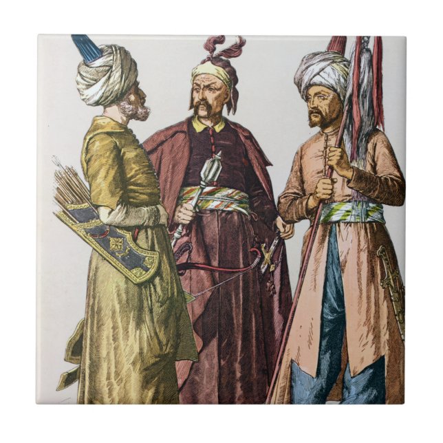 Ottoman Empire Soldiers Ceramic Tile (Front)