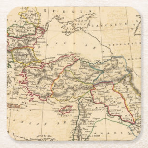 Ottoman Empire Square Paper Coaster