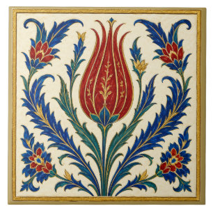 Ottoman Iznik Tulip Floral Mural Ceramic Tile