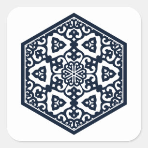 Ottoman pattern 6 sticker square