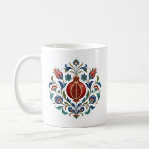 Ottoman Pomegranate Floral Botanical Art Coffee Mug