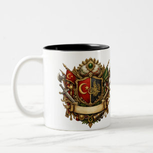 Ottoman Royal Crest & Legacy Quote Two-Tone Coffee Mug