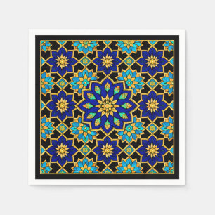 Ottoman Style History Design Blue Napkin