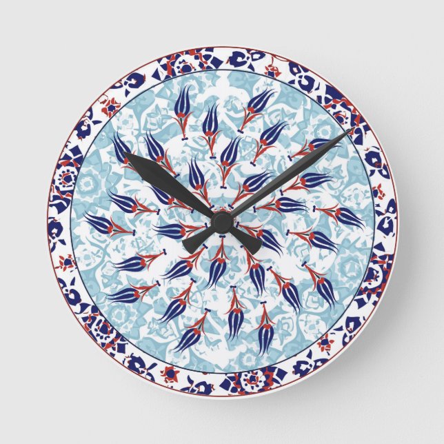 Ottoman Tulips Wall clock (Front)