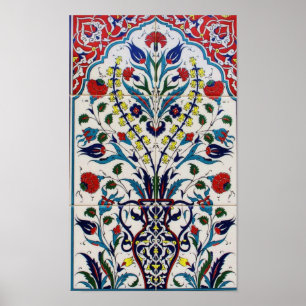 Ottoman Turkey Arabesque Old Tile Poster