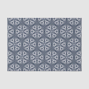 Ottoman turkish blue ware tracery design tissue paper