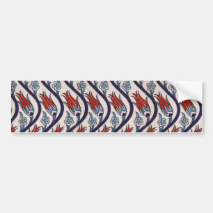 Ottomans Tulip Pattern / Tile Art Bumper Sticker