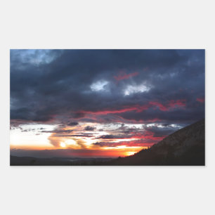 Ottoway Lake Sunset - Yosemite - Sierra Nevada Rectangular Sticker