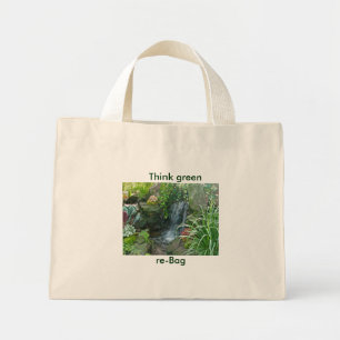 Ott's Waterfall Think green, re-Bag Tote Bag