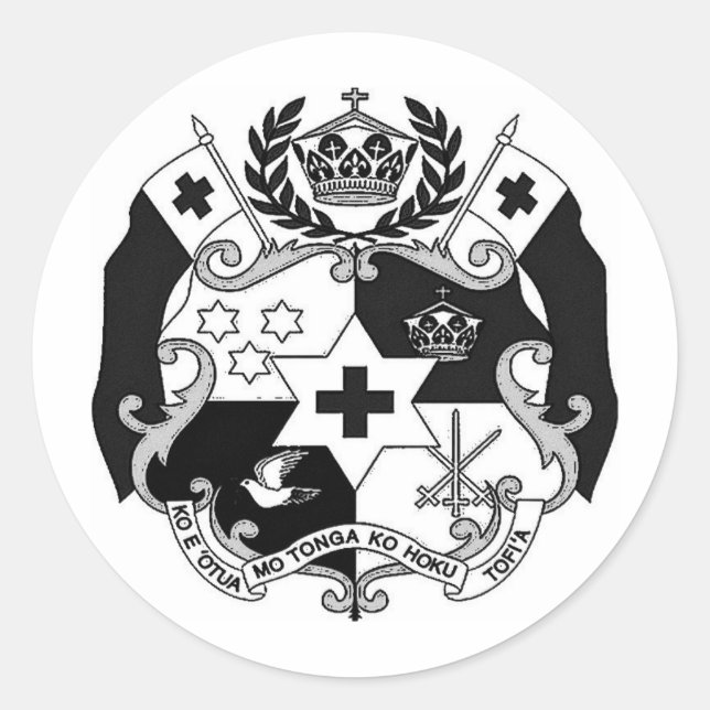 Otua Mo Tonga Productionz Classic Round Sticker (Front)