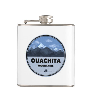 Ouachita Mountains Arkansas Oklahoma Camping Hip Flask