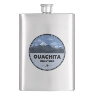 Ouachita Mountains Arkansas Oklahoma Camping Hip Flask