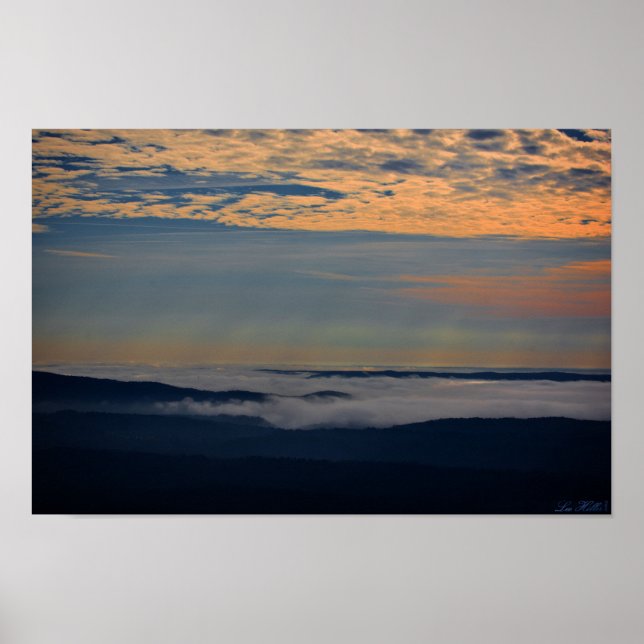 Ouachita Mountains Cloud Waves Sunrise Poster (Front)