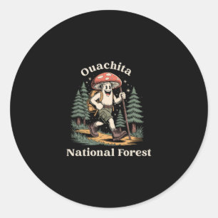 Ouachita National Forest Oklahoma Hiking Mushroom Classic Round Sticker