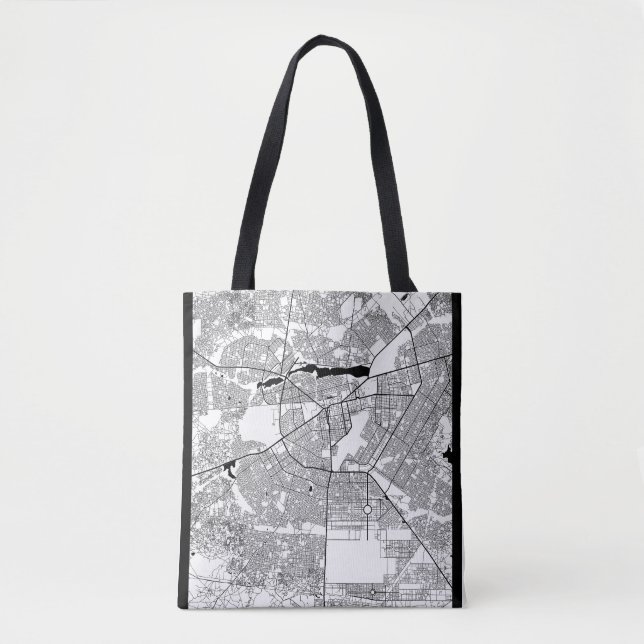 Ouagadougou Burkina Faso Map Tote Bag (Front)