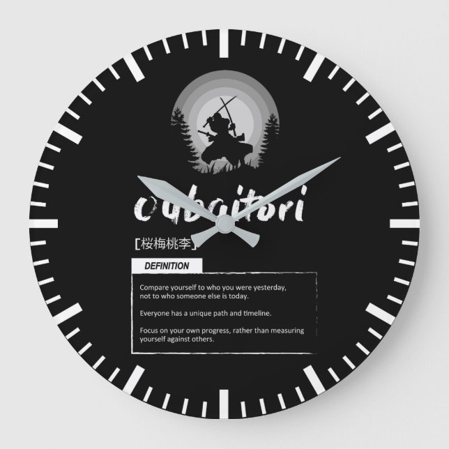 Oubaitori - Japanese Concept For Success - Motivat Large Clock (Front)