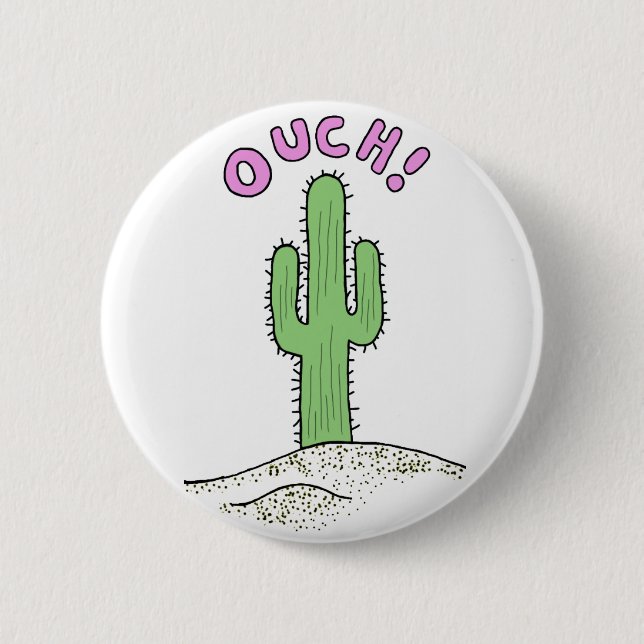OUCH! 6 CM ROUND BADGE (Front)
