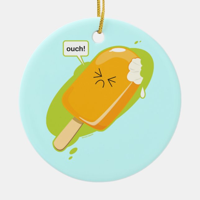 Ouch! Ceramic Tree Decoration (Front)