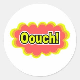 Ouch! Classic Round Sticker
