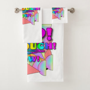 Ouch! Comic Book Jargon Fun  Bath Towel Set