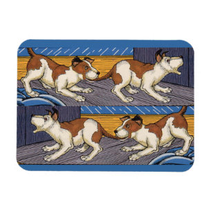OUCH! dog bites dog Magnet
