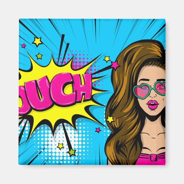  Ouch girl Magnet (Front)