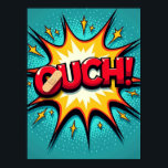 OUCH! Pop Art Comic Explosion Poster<br><div class="desc">This pop art poster captures the universal and often humourous moment of a minor mishap. The artwork brings the classic, exaggerated style of retro comics to life, turning a simple "ouch" into a vibrant, explosive event. The bold, glossy red letters of "OUCH!" are the star of the show, but it's...</div>