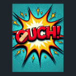 OUCH! Pop Art Comic Explosion Poster<br><div class="desc">This pop art poster captures the universal and often humourous moment of a minor mishap. The artwork brings the classic, exaggerated style of retro comics to life, turning a simple "ouch" into a vibrant, explosive event. The bold, glossy red letters of "OUCH!" are the star of the show, but it's...</div>
