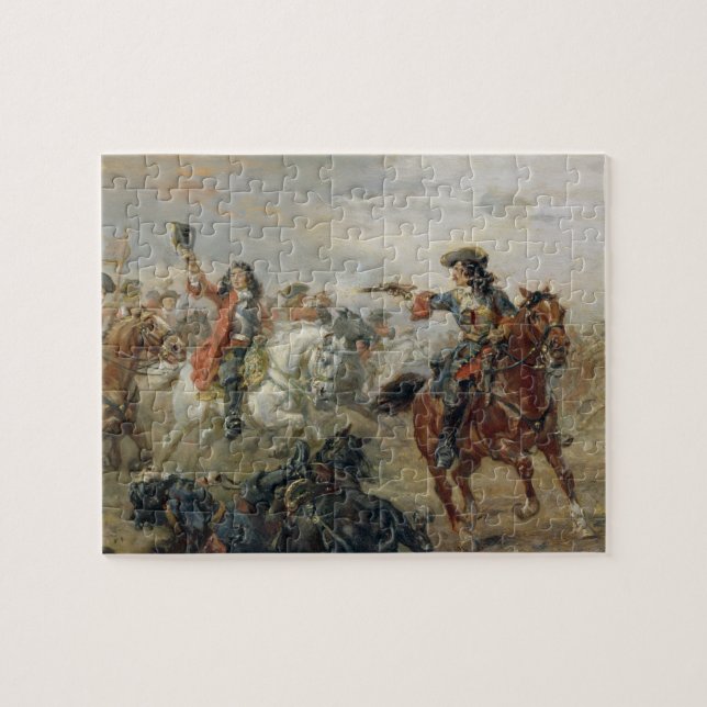 Oudenaarde - A Cavalry Skirmish (oil on panel) Jigsaw Puzzle (Horizontal)