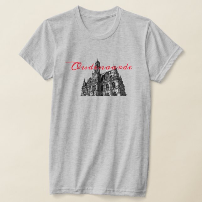 Oudenaarde Gothic Town Hall Belgium T-Shirt (Laydown)