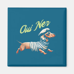 Oui Ner Funny Dachshund Wiener Dog French Humor  Magnet