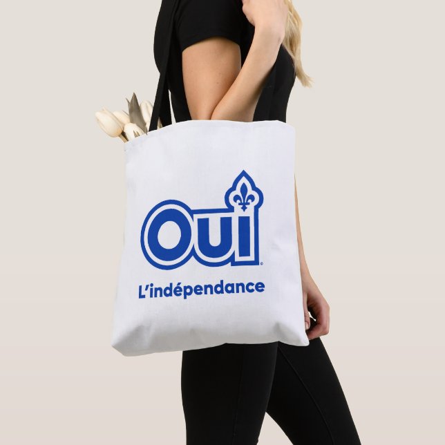 OUI Quebec Independance Tote Bag (Close Up)