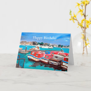 Oulton Broad Day Boats Happy Birthday Card