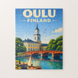 Oulu Finland Jigsaw Puzzle Vintage Travel