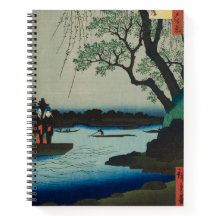 Oumaygashi – Vintage Japanese Edo River Scene 
