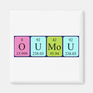 Oumou periodic table name magnet