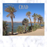 Ounianga Lakes in Chad Postcard<br><div class="desc">This postcard features the Ounianga Lakes in Chad. According to photographer D. Stanley,  "The Ounianga Lakes in northern Chad,  Central Africa,  are relics of a much larger Saharan lake which existed less than 10, 000 years ago."  Photo credit: David Stanley,  2016. 

Enjoy your new Ounianga Lakes in Chad postcard!</div>
