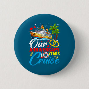 Our 10 years anniversary cruise husband wife coupl 6 cm round badge
