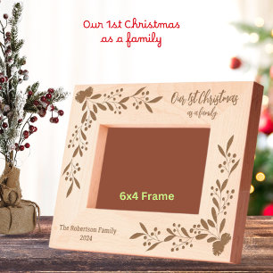 Our 1st Christmas as a Family Personalised Etched Frames