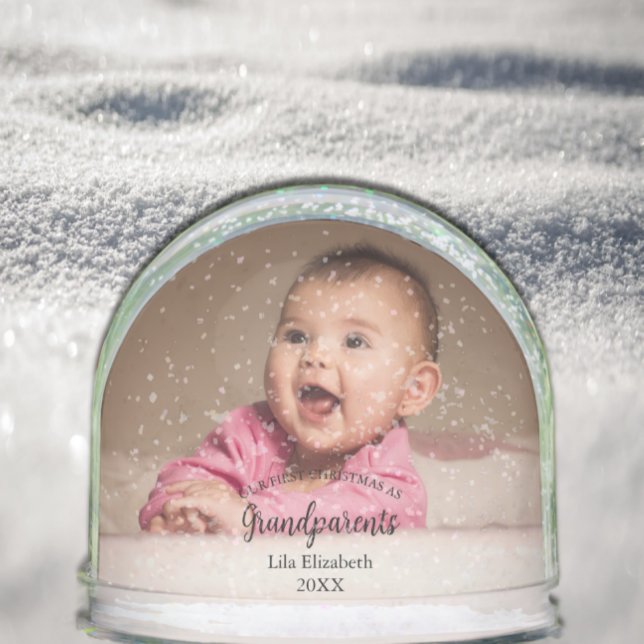 Our 1st Christmas as Grandparents Baby Photo Snowglobe (Creator Uploaded)