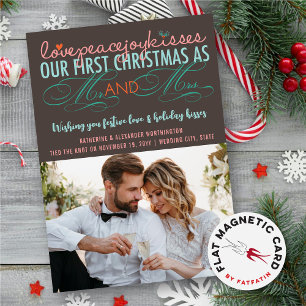 Our 1st Christmas As Mr & Mrs Photo Magnetic Card