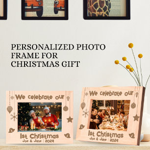 Our 1st Christmas Celebration Personalised Gifts Etched Frames