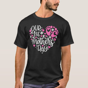 Our 1st Mother's Day Pregnancy Gender Reveal Baby T-Shirt