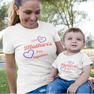 OUR 1st MOTHER'S DAY TOGETHER MATCHING Baby Bodysuit