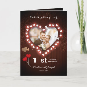 Our 1st wedding anniversary greeting card